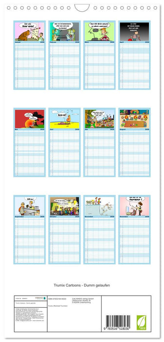 Trumix Cartoons - Dumm gelaufen (CALVENDO Familienplaner 2026)