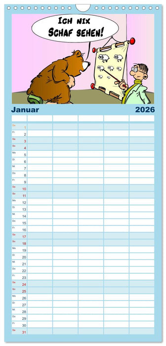 Trumix Cartoons - Dumm gelaufen (CALVENDO Familienplaner 2026)