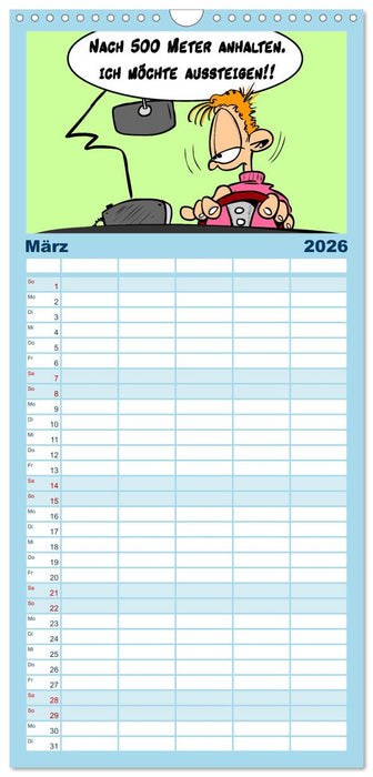 Trumix Cartoons - Dumm gelaufen (CALVENDO Familienplaner 2026)