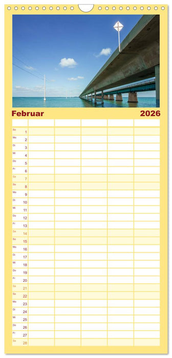 FLORIDA KEYS UND KEY WEST Malerische Reiseroute (CALVENDO Familienplaner 2026)