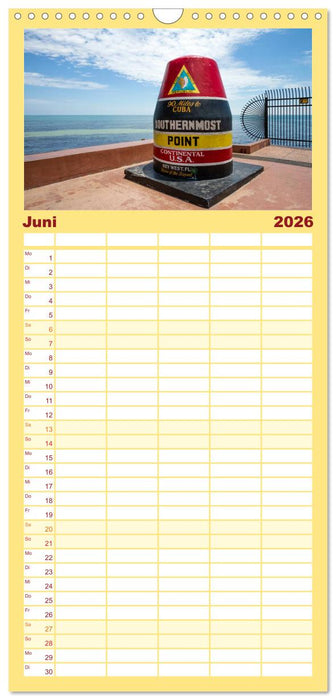 FLORIDA KEYS UND KEY WEST Malerische Reiseroute (CALVENDO Familienplaner 2026)