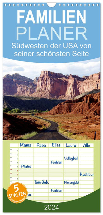 USA-Südwesten von seiner schönsten Seite 2026 (CALVENDO Familienplaner 2026)