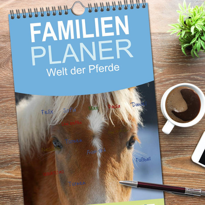 Welt der Pferde (CALVENDO Familienplaner 2026)