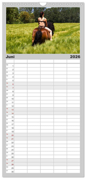 Titanen Girls 2026 - erotische Frauen und starke Pferde (CALVENDO Familienplaner 2026)