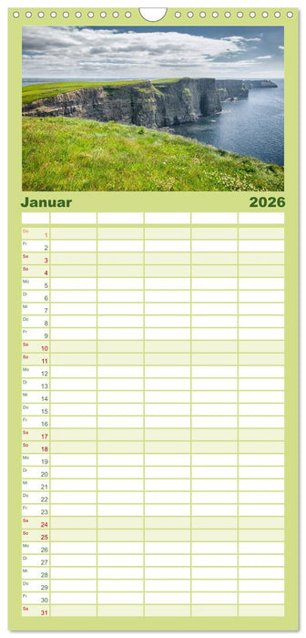 Irland - Zauberhafte Augenblicke (CALVENDO Familienplaner 2026)