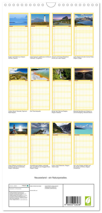 Neuseeland - ein Naturparadies (CALVENDO Familienplaner 2026)