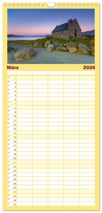 Neuseeland - ein Naturparadies (CALVENDO Familienplaner 2026)