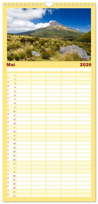 Neuseeland - ein Naturparadies (CALVENDO Familienplaner 2026)