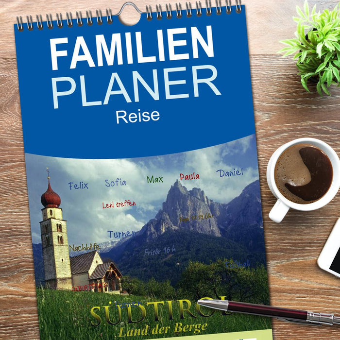 SÜDTIROL - Land der Berge (CALVENDO Familienplaner 2026)