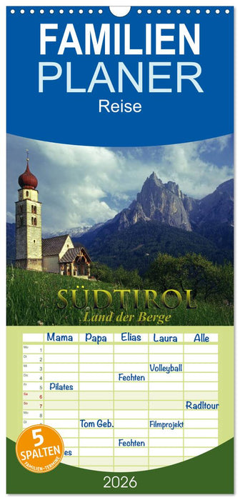 SÜDTIROL - Land der Berge (CALVENDO Familienplaner 2026)