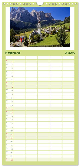 SÜDTIROL - Land der Berge (CALVENDO Familienplaner 2026)