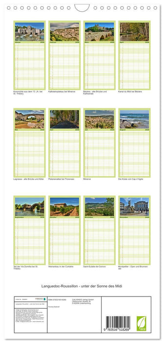Languedoc-Roussillon - unter der Sonne des Midi (CALVENDO Familienplaner 2026)