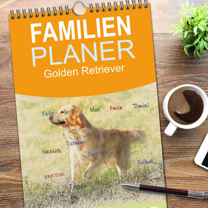 Golden Retriever (CALVENDO Familienplaner 2026)