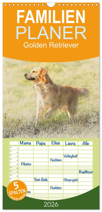 Golden Retriever (CALVENDO Familienplaner 2026)