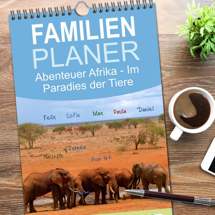 Abenteuer Afrika - Im Paradies der Tiere (CALVENDO Familienplaner 2026)