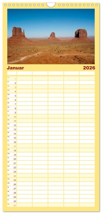 Monument Valley (CALVENDO Familienplaner 2026)