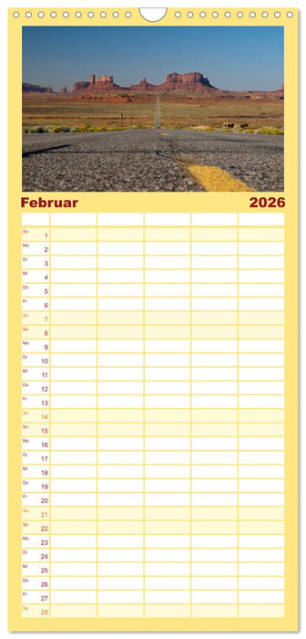Monument Valley (CALVENDO Familienplaner 2026)