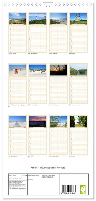 Amrum – Trauminsel in der Nordsee (CALVENDO Familienplaner 2026)