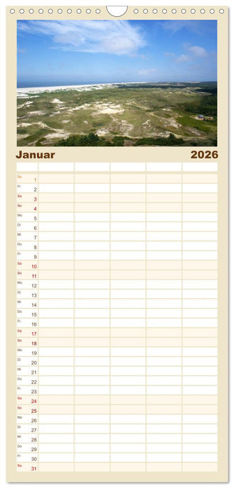 Amrum – Trauminsel in der Nordsee (CALVENDO Familienplaner 2026)