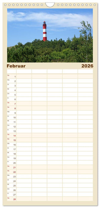 Amrum – Trauminsel in der Nordsee (CALVENDO Familienplaner 2026)