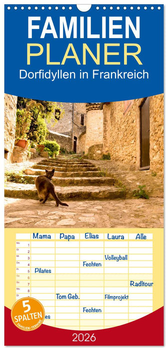 Dorfidyllen in Frankreich (CALVENDO Familienplaner 2026)