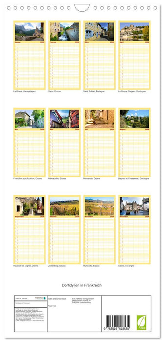 Dorfidyllen in Frankreich (CALVENDO Familienplaner 2026)