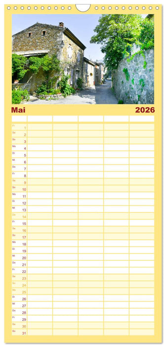 Dorfidyllen in Frankreich (CALVENDO Familienplaner 2026)