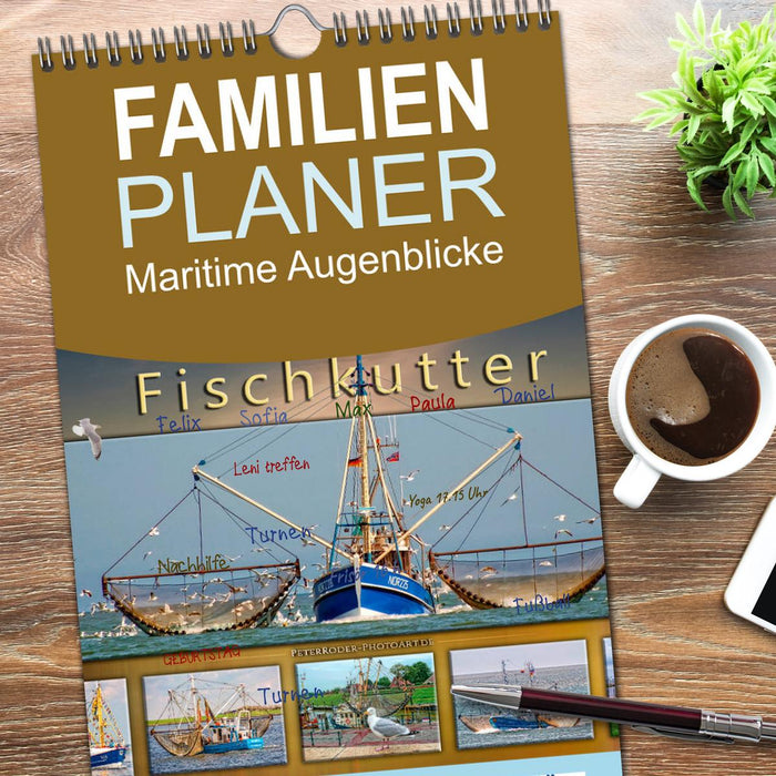 Maritime Augenblicke - Fischkutter (CALVENDO Familienplaner 2026)