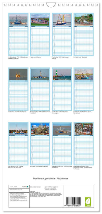 Maritime Augenblicke - Fischkutter (CALVENDO Familienplaner 2026)