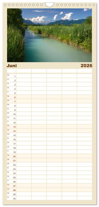 Berge und Seen rund um die Zugspitze (CALVENDO Familienplaner 2026)