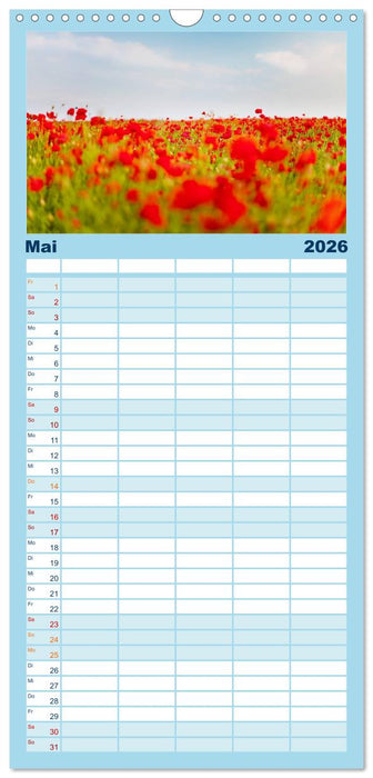 Berg, Land und Meer - Eine Reise durch die Landschaften (CALVENDO Familienplaner 2026)