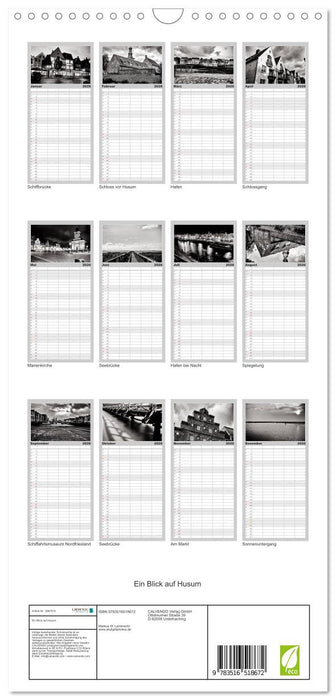 Ein Blick auf Husum (CALVENDO Familienplaner 2026)