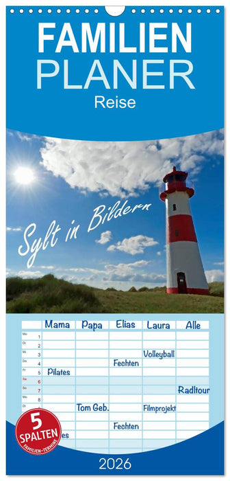 Sylt in Bildern (CALVENDO Familienplaner 2026)