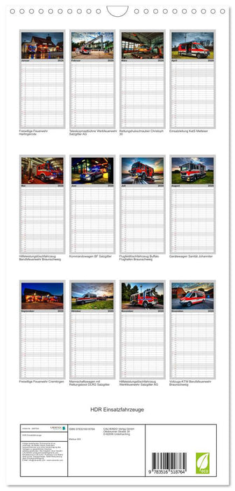 HDR Einsatzfahrzeuge (CALVENDO Familienplaner 2026)