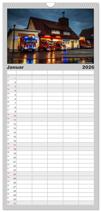 HDR Einsatzfahrzeuge (CALVENDO Familienplaner 2026)