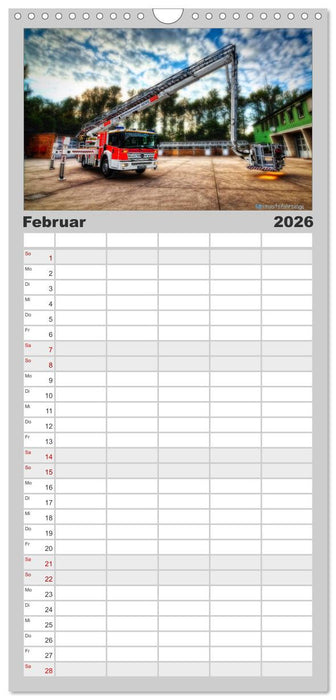 HDR Einsatzfahrzeuge (CALVENDO Familienplaner 2026)