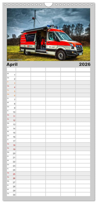 HDR Einsatzfahrzeuge (CALVENDO Familienplaner 2026)