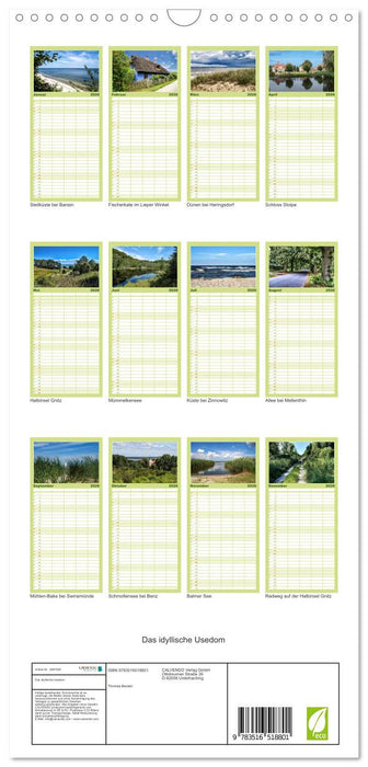 Das idyllische Usedom (CALVENDO Familienplaner 2026)