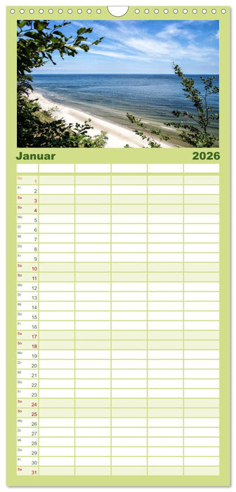 Das idyllische Usedom (CALVENDO Familienplaner 2026)