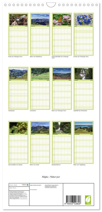 Allgäu - Natur pur (CALVENDO Familienplaner 2026)