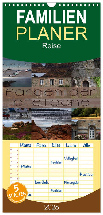 Farben der Bretagne (CALVENDO Familienplaner 2026)