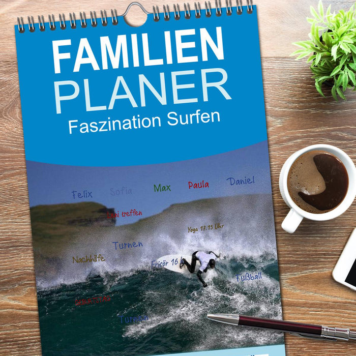 Faszination Surfen (CALVENDO Familienplaner 2026)