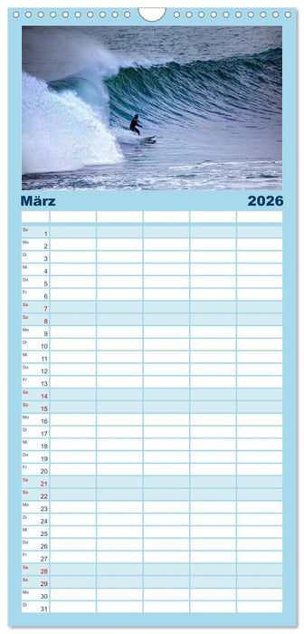Faszination Surfen (CALVENDO Familienplaner 2026)