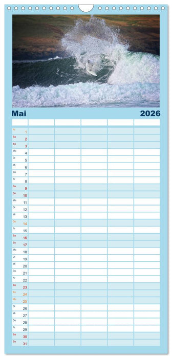 Faszination Surfen (CALVENDO Familienplaner 2026)