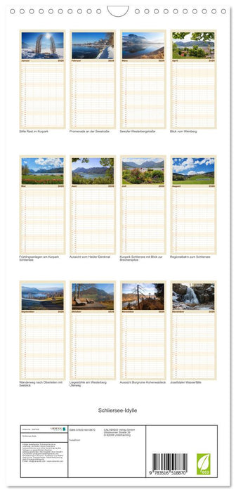 Schliersee-Idylle (CALVENDO Familienplaner 2026)