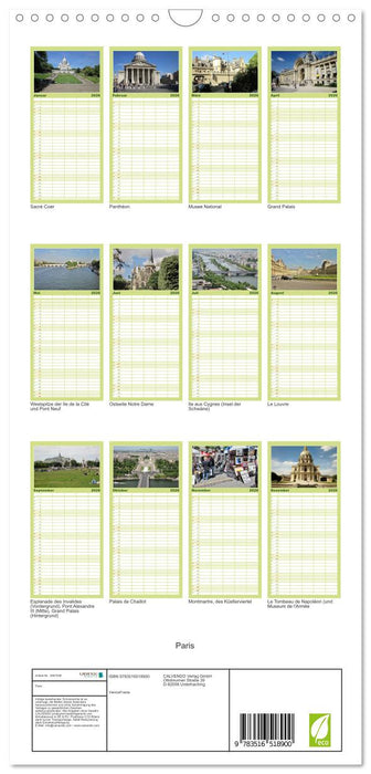 Paris (CALVENDO Familienplaner 2026)