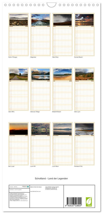 Schottland - Land der Legenden (CALVENDO Familienplaner 2026)