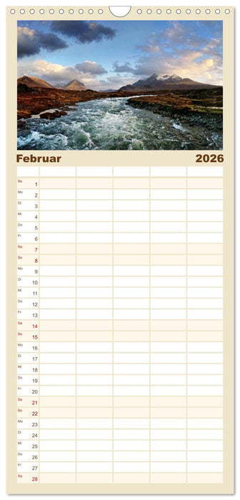 Schottland - Land der Legenden (CALVENDO Familienplaner 2026)