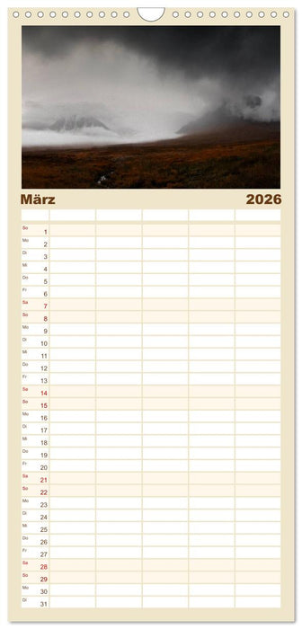 Schottland - Land der Legenden (CALVENDO Familienplaner 2026)