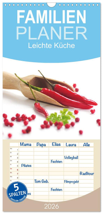 Leichte Küche (CALVENDO Familienplaner 2026)